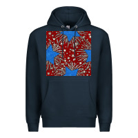 Navy Glitter 4th of July Seamless Pattern Premium Hoodie - BundleAndBundleShop