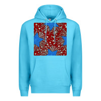 Ocean Blue Glitter 4th of July Seamless Pattern Premium Hoodie - BundleAndBundleShop