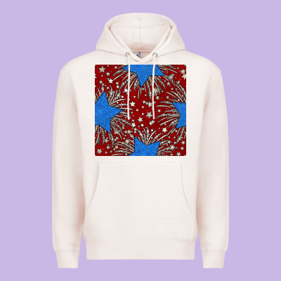 Glitter 4th Of July Seamless Pattern Premium Hoodie Designed By Bundleandbundleshop