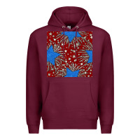Burgundy Glitter 4th of July Seamless Pattern Premium Hoodie - BundleAndBundleShop