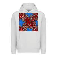 Dove Grey Glitter 4th of July Seamless Pattern Premium Hoodie - BundleAndBundleShop