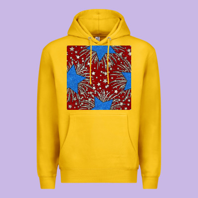 Glitter 4th Of July Seamless Pattern Premium Hoodie Designed By Bundleandbundleshop