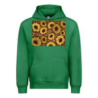 Emerald sunflower leopard background 3200x2400 Urban Hoodie - AdoDesignShop