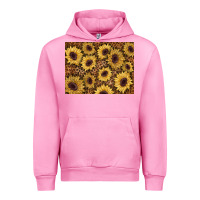 Fuchsia Pink sunflower leopard background 3200x2400 Urban Hoodie - AdoDesignShop