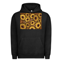 Pigment Black sunflower leopard background 3200x2400 Urban Hoodie - AdoDesignShop