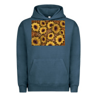 Pigment Midnight Navy sunflower leopard background 3200x2400 Urban Hoodie - AdoDesignShop