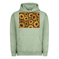 Pigment Oil Green sunflower leopard background 3200x2400 Urban Hoodie - AdoDesignShop