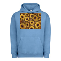 Pigment Pebble Blue sunflower leopard background 3200x2400 Urban Hoodie - AdoDesignShop