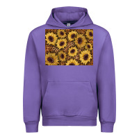 Tulip sunflower leopard background 3200x2400 Urban Hoodie - AdoDesignShop