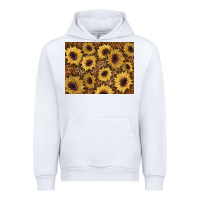 White sunflower leopard background 3200x2400 Urban Hoodie - AdoDesignShop