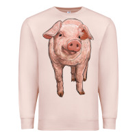 Pale Pink pig Premium Sweatshirt - RanaPortraitStore