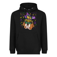 Black mardi gras  mask beagle Heavyweight Hoodie - RanaPortraitStore