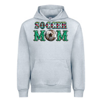 Heather Grey soccer mom with leopard ball and serape leopard Urban Hoodie - Artiststas