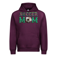 Mauve Wine soccer mom with leopard ball and serape leopard Urban Hoodie - Artiststas