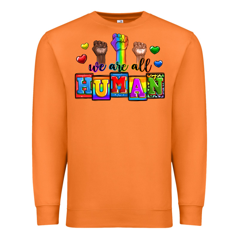We Are All Human Premium Sweatshirt by Zillion Design Studio | Teevron