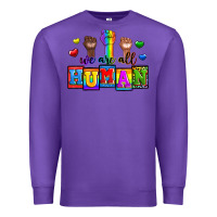 Purple we are all human Premium Sweatshirt - Zillion Design Studio