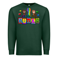 Sports Green we are all human Premium Sweatshirt - Zillion Design Studio