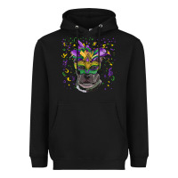 Black mardi gras  mask pitbull Heavyweight Hoodie - RanaPortraitStore