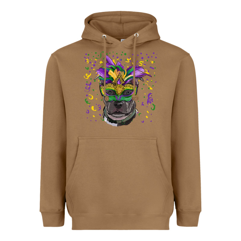 Mardi Gras  Mask Pitbull Heavyweight Hoodie by RanaPortraitStore | Teevron