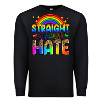 Black straight against hate Premium Sweatshirt - Zillion Design Studio