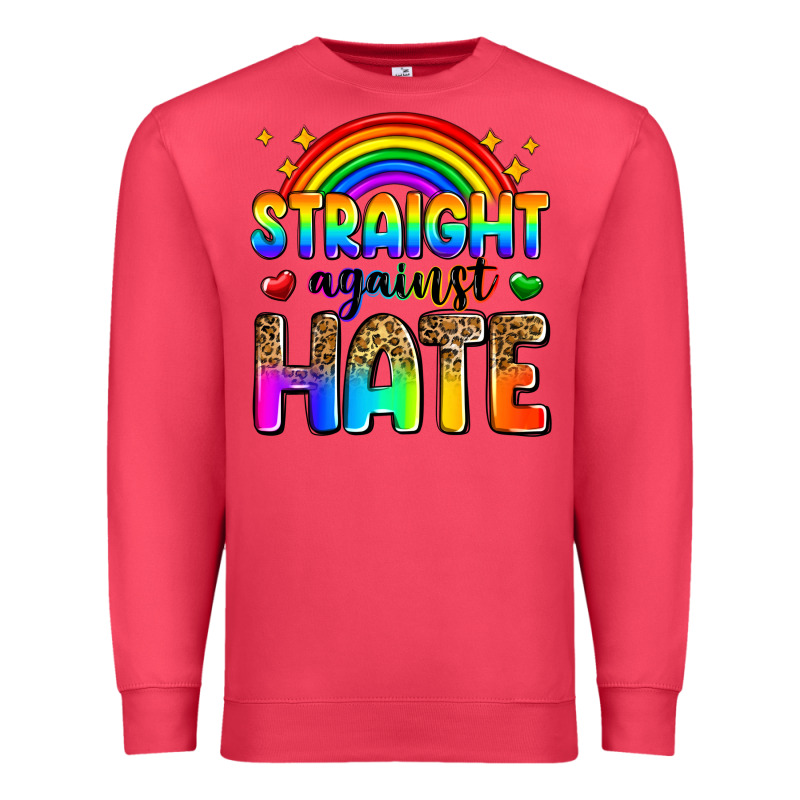 Straight Against Hate Premium Sweatshirt by Zillion Design Studio | Teevron