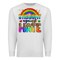 Oatmeal Heather straight against hate Premium Sweatshirt - Zillion Design Studio