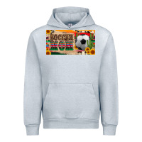 Heather Grey soccer mom with ball and sunflower cactus serape licanse plate Urban Hoodie - Artiststas