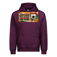 Mauve Wine soccer mom with ball and sunflower cactus serape licanse plate Urban Hoodie - Artiststas