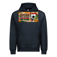Navy soccer mom with ball and sunflower cactus serape licanse plate Urban Hoodie - Artiststas