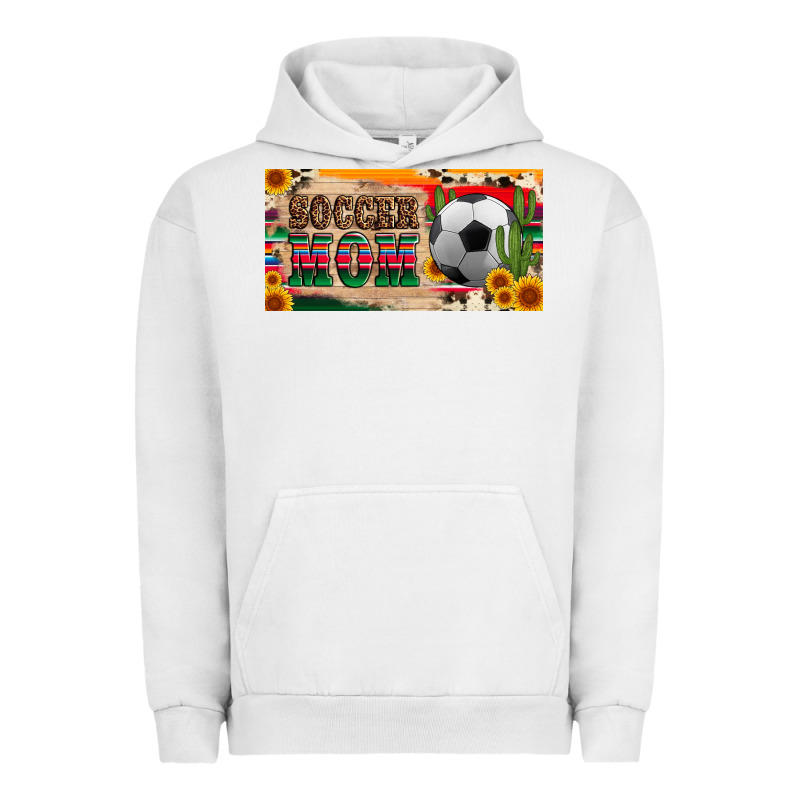 Soccer Mom With Ball And Sunflower Cactus Serape Licanse Plate Urban Hoodie by Artiststas | Teevron