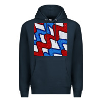 Navy Glitter 4th Of July Seamless Pattern Premium Hoodie - BundleAndBundleShop