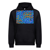 Black leopard background turquoise and gold 3200x2400 Urban Hoodie - AdoDesignShop