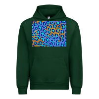 Forest Green leopard background turquoise and gold 3200x2400 Urban Hoodie - AdoDesignShop