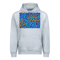 Heather Grey leopard background turquoise and gold 3200x2400 Urban Hoodie - AdoDesignShop