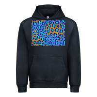 Navy leopard background turquoise and gold 3200x2400 Urban Hoodie - AdoDesignShop