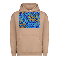 Pigment Burro leopard background turquoise and gold 3200x2400 Urban Hoodie - AdoDesignShop