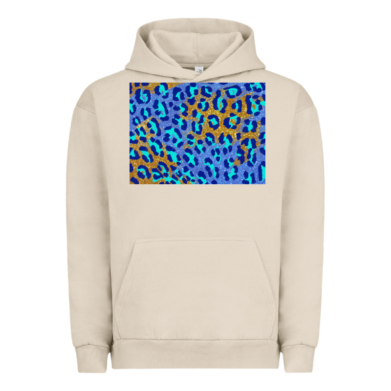 Leopard Background Turquoise And Gold 3200x2400 Urban Hoodie by AdoDesignShop | Teevron