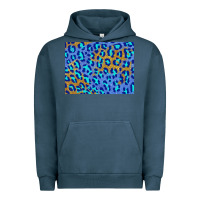 Pigment Midnight Navy leopard background turquoise and gold 3200x2400 Urban Hoodie - AdoDesignShop