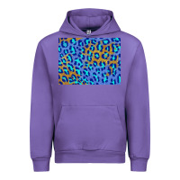 Tulip leopard background turquoise and gold 3200x2400 Urban Hoodie - AdoDesignShop