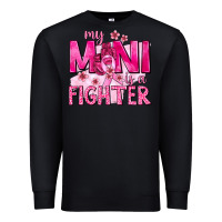 Black My Mini Is a Fighter with Ribbon Premium Sweatshirt - texasbilliewilder