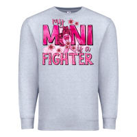 Heather Grey My Mini Is a Fighter with Ribbon Premium Sweatshirt - texasbilliewilder