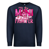 Navy My Mini Is a Fighter with Ribbon Premium Sweatshirt - texasbilliewilder