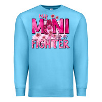 Ocean Blue My Mini Is a Fighter with Ribbon Premium Sweatshirt - texasbilliewilder