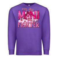 Purple My Mini Is a Fighter with Ribbon Premium Sweatshirt - texasbilliewilder