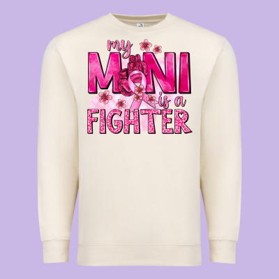 My Mini Is A Fighter With Ribbon Premium Sweatshirt Designed By Texasbilliewilder