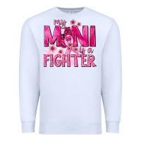White My Mini Is a Fighter with Ribbon Premium Sweatshirt - texasbilliewilder