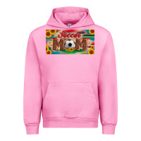 Fuchsia Pink soccer mom with ball and sunflower and serape licanse plate Urban Hoodie - Artiststas