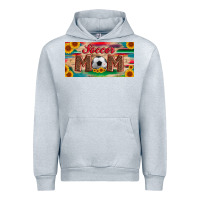 Heather Grey soccer mom with ball and sunflower and serape licanse plate Urban Hoodie - Artiststas