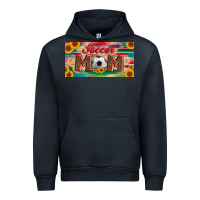 Navy soccer mom with ball and sunflower and serape licanse plate Urban Hoodie - Artiststas