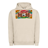 Pigment French Oak soccer mom with ball and sunflower and serape licanse plate Urban Hoodie - Artiststas